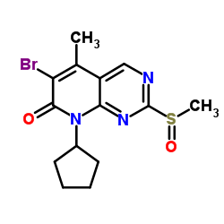 6-Bromo-8-cyclopentyl-5-methyl-2-(methylsulfinyl)pyrido[2,3-d]pyrimidin-7(8H)-one structure