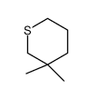 3,3-dimethylthiane结构式