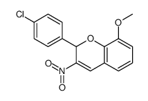 2-(4-chlorophenyl)-8-methoxy-3-nitro-2H-chromene结构式