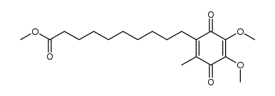 2,3-dimethoxy-5-methyl-6-(9'-methoxycarbonylnonyl)-1,4-benzoquinone结构式