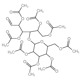 Octaacetyl-aldehydo-cellobiose structure