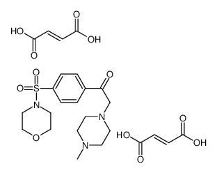 (E)-but-2-enedioic acid,2-(4-methylpiperazin-1-yl)-1-(4-morpholin-4-ylsulfonylphenyl)ethanone Structure