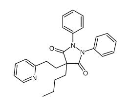 4-butyl-1,2-diphenyl-4-(2-pyridin-2-ylethyl)pyrazolidine-3,5-dione结构式