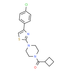 Piperazine, 1-[4-(4-chlorophenyl)-2-thiazolyl]-4-(cyclobutylcarbonyl)- (9CI) Structure