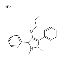 1,2-dimethyl-3,5-diphenyl-4-propoxy-1,3-dihydropyrazol-1-ium,bromide Structure