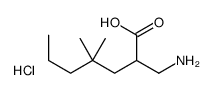 2-(aminomethyl)-4,4-dimethylheptanoic acid,hydrochloride结构式