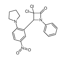 3,3-dichloro-4-(5-nitro-2-pyrrolidin-1-ylphenyl)-1-phenylazetidin-2-one结构式
