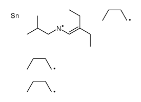2-ethyl-N-(2-methylpropyl)-2-tributylstannylbutan-1-imine结构式