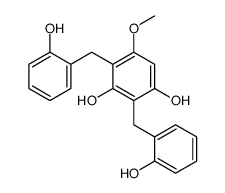 2,4-bis[(2-hydroxyphenyl)methyl]-5-methoxybenzene-1,3-diol Structure