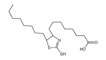 8-[(4S,5S)-5-octyl-2-sulfanylidene-1,3-thiazolidin-4-yl]octanoic acid Structure