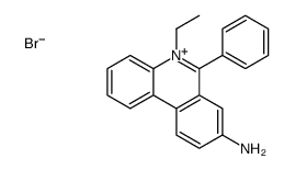 5-ethyl-6-phenylphenanthridin-5-ium-8-amine,bromide结构式