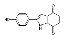 2-(4-hydroxyphenyl)-5,6-dihydro-1H-indole-4,7-dione Structure