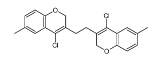 4-chloro-3-[2-(4-chloro-6-methyl-2H-chromen-3-yl)ethyl]-6-methyl-2H-chromene Structure