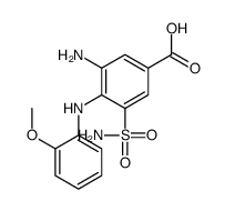 3-amino-4-(2-methoxyanilino)-5-sulfamoylbenzoic acid结构式