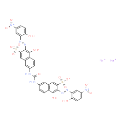 7,7'-(Carbonyldiimino)bis[4-hydroxy-3-[(2-hydroxy-5-nitrophenyl)azo]-2-naphthalenesulfonic acid]disodium salt结构式