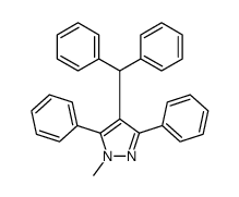 4-benzhydryl-1-methyl-3,5-diphenylpyrazole结构式