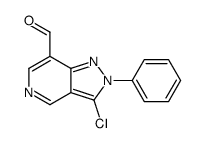 3-chloro-2-phenylpyrazolo[4,3-c]pyridine-7-carbaldehyde结构式