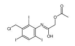 [2-[3-(chloromethyl)-2,4,6-triiodoanilino]-2-oxoethyl] acetate Structure