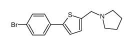 1-[[5-(4-bromophenyl)thiophen-2-yl]methyl]pyrrolidine结构式