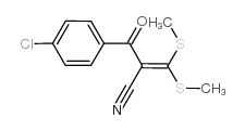 2-(4-氯苯甲酰基)-3,3-二(甲基硫代)丙烯腈结构式