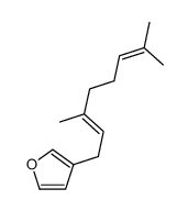 3-(3,7-dimethylocta-2,6-dienyl)furan Structure