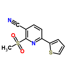 2-(Methylsulfonyl)-6-(2-thienyl)nicotinonitrile结构式