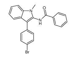 N-[3-(4-bromophenyl)-1-methylindol-2-yl]benzamide Structure