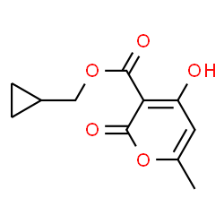2H-Pyran-3-carboxylic acid, 4-hydroxy-6-methyl-2-oxo-, cyclopropylmethyl ester (9CI)结构式