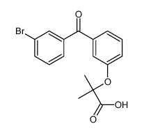 2-[3-(3-bromobenzoyl)phenoxy]-2-methylpropanoic acid结构式