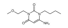 6-amino-1-butyl-3-(2-methoxyethyl)pyrimidine-2,4(1H,3H)-dione结构式