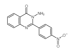 3-amino-2-(4-nitrophenyl)quinazolin-4-one结构式