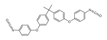 1-isocyanato-4-[4-[2-[4-(4-isocyanatophenoxy)phenyl]propan-2-yl]phenoxy]benzene结构式