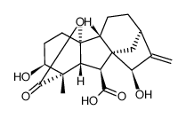 2β,4aα,9β-Trihydroxy-1-methyl-8-methylenegibbane-1α,10β-dicarboxylic acid 1,4a-lactone structure