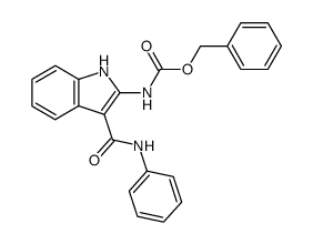 (3-phenylcarbamoyl-indol-2-yl)-carbamic acid benzyl ester Structure