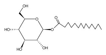 1β-O-Myristoyl-D-glucopyranose结构式