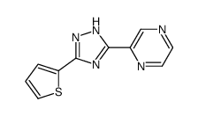 2-(5-thiophen-2-yl-1H-1,2,4-triazol-3-yl)pyrazine结构式