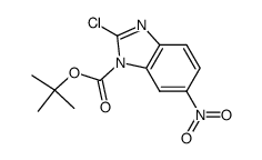 tert-butyl 2-chloro-6-nitro-1H-benzo[d]imidazole-1-carboxylate结构式