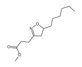 methyl 3-(5-hexyl-4,5-dihydro-1,2-oxazol-3-yl)propanoate结构式