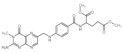 L-Glutamic acid,N-[4-[[(2-amino-3,4-dihydro-3-methyl-4-oxo-6-pteridinyl)methyl]amino]benzoyl]-, dimethyl ester (9CI) structure