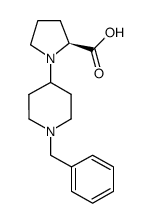 1-[1-(苯甲基)-4-哌啶基]-L-脯氨酸结构式