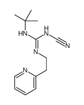 1-tert-butyl-3-cyano-2-(2-pyridin-2-ylethyl)guanidine Structure