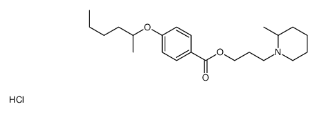 3-(2-methylpiperidin-1-ium-1-yl)propyl 4-hexan-2-yloxybenzoate,chloride结构式