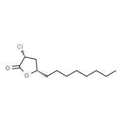 cis-3-chlorodihydro-5-octylfuran-2(3H)-one Structure