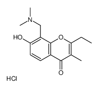 (2-ethyl-7-hydroxy-3-methyl-4-oxochromen-8-yl)methyl-dimethylazanium,chloride Structure