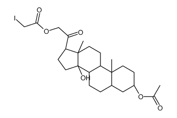 (14β,17R)-3β,14,21-Trihydroxy-5β-pregnan-20-one 3-acetate 21-iodoacetate结构式