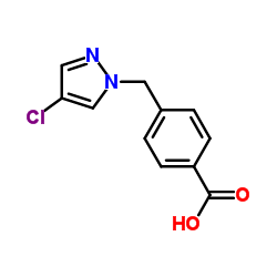 4-(4-CHLORO-PYRAZOL-1-YLMETHYL)BENZOIC ACID结构式