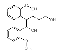 1,2-bis(2-methoxyphenyl)pentane-1,5-diol (en)1,5-Pentanediol, 1,2-bis(2-methoxyphenyl)- (en)结构式