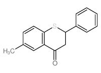 4H-1-Benzothiopyran-4-one,2,3-dihydro-6-methyl-2-phenyl-结构式