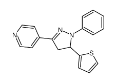 4-(2-phenyl-3-thiophen-2-yl-3,4-dihydropyrazol-5-yl)pyridine Structure