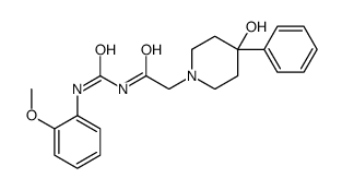 2-(4-hydroxy-4-phenylpiperidin-1-yl)-N-[(2-methoxyphenyl)carbamoyl]acetamide Structure